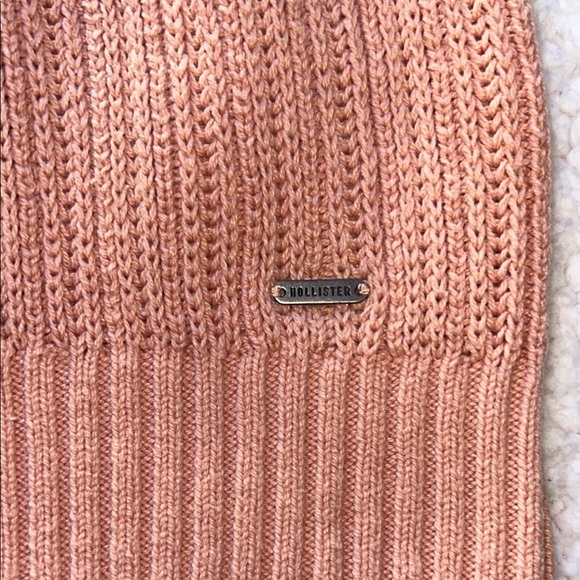 Hollister Pink V-Neck Cropped Sweater Ribbed Knit - Picture 7 of 7